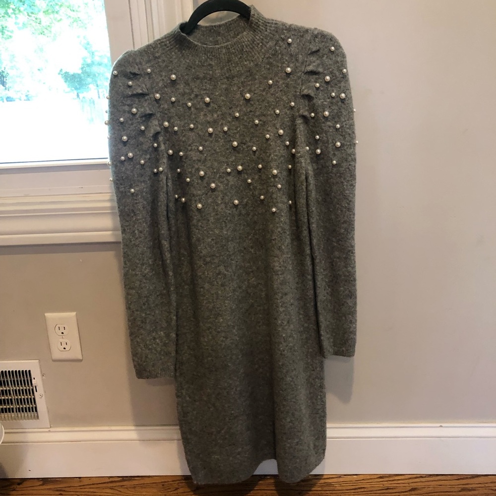 Ann Taylor Embellished Sweater Dress Size xs